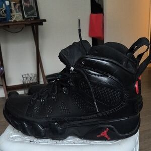 Jordan Black and Red Sneakers